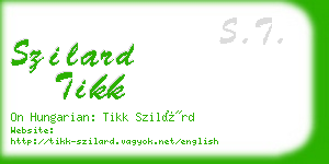 szilard tikk business card